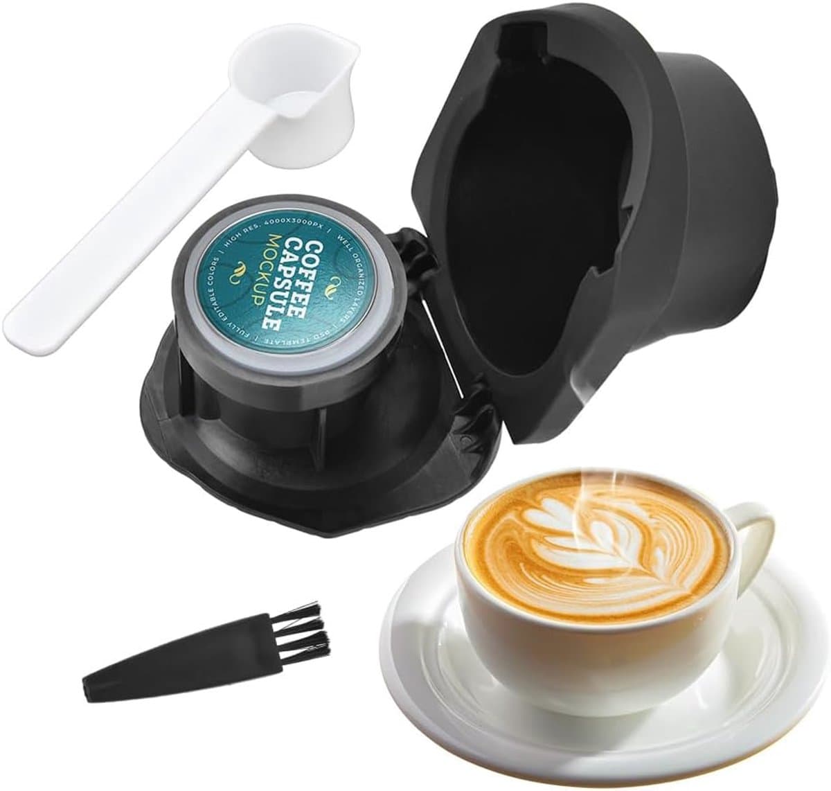 Koffiepad Adapter - Capsule Converter - Koffie Maken - Herbruikbaar en Veilig - 78 mm - Wit — afbeelding 1