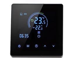 Digitale Thermostaat - Slimme Regelaar - Vloerverwarming Instellen - Wifi Bediening - 41x86mm - Zwart