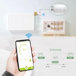 Slimme Radiator Thermostaat - Verwarming Ventiel - Energie Besparen - App Bediening - M30 x 1.5 - Wit — thumbnail 4