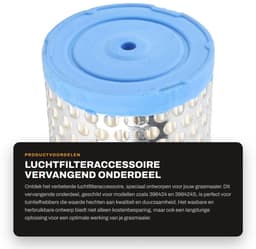 Dailygoods- Luchtfilter Wasbaar - Geschikt voor Briggs 396424/396424S - Vervangend Onderdeel - Kunststof - Hoge Luchtstroom - Uitstekende Filtratie - Grasmaaierfilter — thumbnail 1