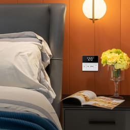 Slimme WIFI Thermostaat - App Gestuurd - Comfort Thuis - Spraakbediening - 90-240V - Zwart Wit — thumbnail 3