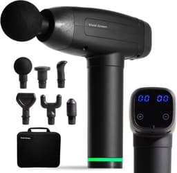 Massage Gun - Spierstimulator Apparaat - Spierherstel Ontspanning - 30 Intensiteitsstanden - 28 x 24 x 11 cm - Zwart — thumbnail 1