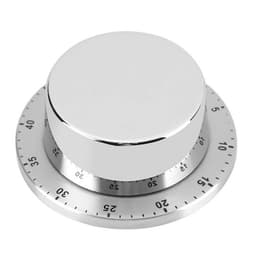 Handmatige mechanische keukentimer, afteltimer met magnetische voet, mechanische kooktimer (zilver) — thumbnail 1