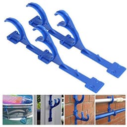 Kunststof zwembadhanger, zwembadhouder, plaatsing telescopische stang, stofzuigerslanghaak met schroeven voor zwembad, telescopische stang, stofzuigerslangblad, skimmer — thumbnail 3