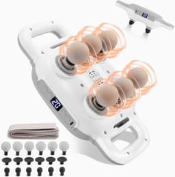 Massagepistool - Spierstimulator - Spierontspanning - Zes massagekoppen - 095 kg - Zwart — thumbnail 1