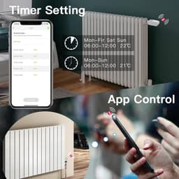 Slimme Thermostaat - Verwarming Regelaar - Energie Besparen - App en Stem Bediening - 5.5 x 5.4 x 9.8 cm — thumbnail 5