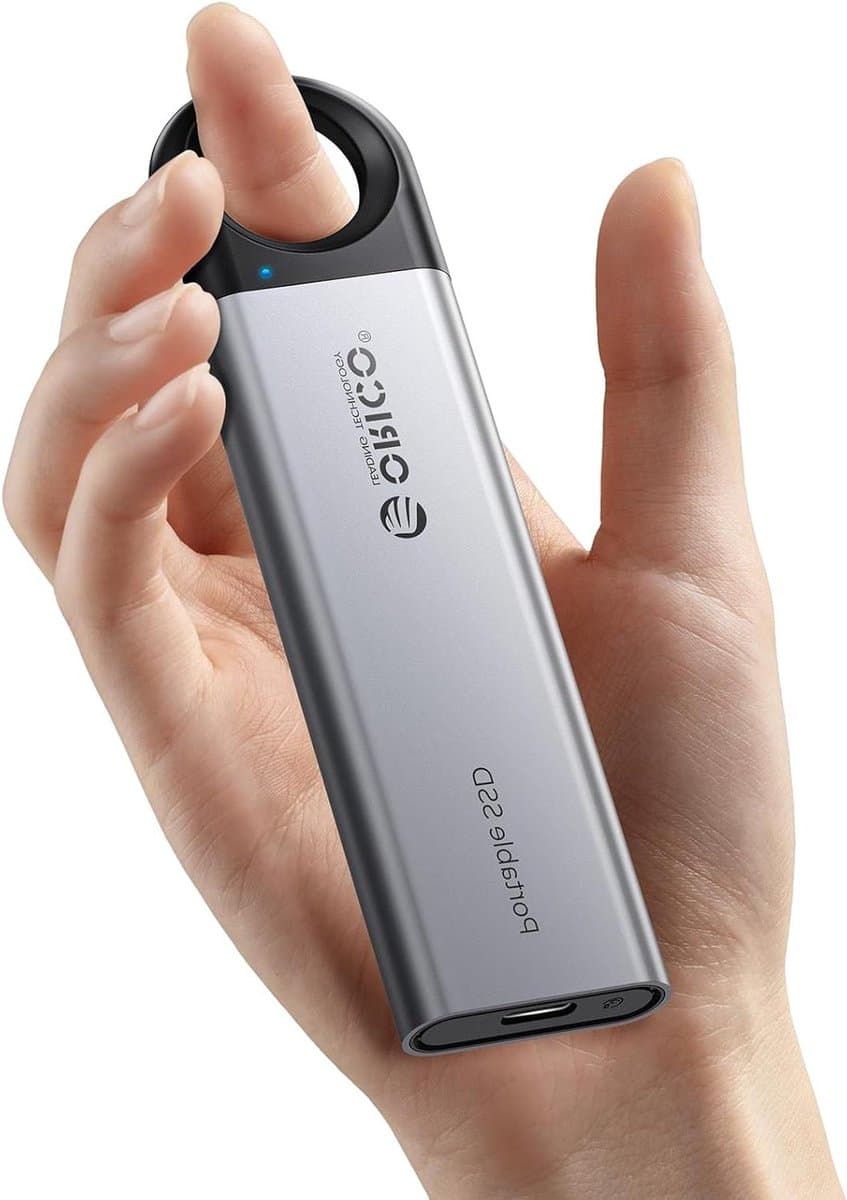 Externe SSD - Draagbare Opslag - Bestanden Overzetten - Aluminium Behuizing - 512 GB - Grijs — afbeelding 1