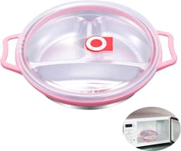 Magnetronschaal met Deksel - Voedselcontainer - Maaltijden Opwarmen - Ventilatie Ontwerp - 22 cm - Roze — thumbnail 1