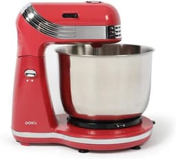 Keukenmachine - Banketrobot - Mengen en kneden - Compact vintage design - 3 Liter kom - Lichtrood — thumbnail 1