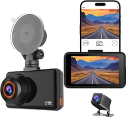 Rijrecorder Dashcam - Auto Camera - Veilig Rijden - 4K Hoge Resolutie - 3 inch IPS - Zwart — thumbnail 1