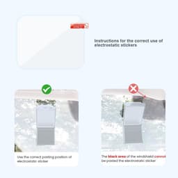 Dubbelzijdig Tape - Plakstrips Vervanging - Bevestiging Houder - Inclusief Statische Film - 3 Stuks - Zwart — thumbnail 2