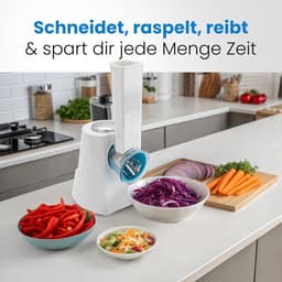 Keukenmachine - Snijmachine Rasp - Groenten Bereiden - 5 Functies - 150 Watt - Zwart — thumbnail 4