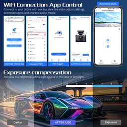 Dash Cam Auto - 3 Kanaals Recorder - Veiligheid Onderweg - Full HD 1080P - 2 Inch Scherm - Zwart — thumbnail 4