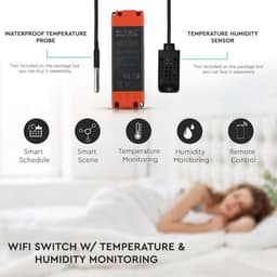 Temperatuur Luchtvochtigheid Sensor - Slimme Vochtigheidssensor - Domotica Automatisering - Scenario Instellingen - 16 A - Wit — thumbnail 4