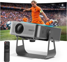 Beamer met WiFi & Bluetooth van MMOBIEL – 1080P, 320 ANSI, 4K Ondersteuning, Automatische Keystone Correctie, 200 Inch – Voor HMDI, USB, iOS & Android – Home Cinema Projector — thumbnail 1