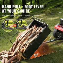 Tuinaanhangwagen - Utility Trailer - Dumpkar - Zwaar Uitgevoerd - met Afneembare Zijkanten - voor Rijden - Grasmaaier - Tractor - Ijzer - 200 x 76 x 76 cm - Zwart — thumbnail 1