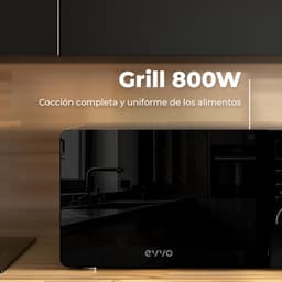 Magnetron met Grill - Compacte Oven - Snel Eten Bereiden - Digitale Touch Bediening - 20 Liter Inhoud - Zwart — thumbnail 3