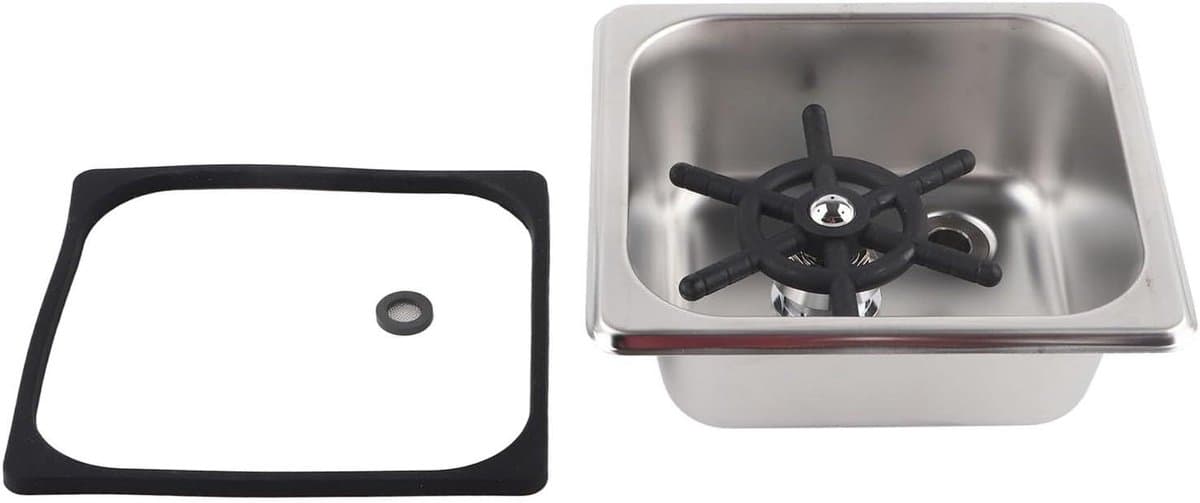 Bekerwasmachine RVS - Glasspoeler Bar - Snel Glazen Reinigen - Hogedruk Waterstralen - 1 Count - Zilverkleurig — afbeelding 1