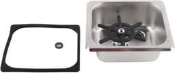 Bekerwasmachine RVS - Glasspoeler Bar - Snel Glazen Reinigen - Hogedruk Waterstralen - 1 Count - Zilverkleurig — thumbnail 1