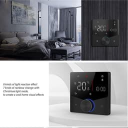 Digitale Thermostaat - Temperatuurregelaar Verwarming - Verwarming Regelen - LCD Kleurendisplay - 88x12.4mm - Zwart — thumbnail 5