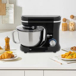 Keukenmachine 1000W - Keukenmixer Deegmachine - Bakken en Koken - Krachtige Koperen Motor - 4.5 Liter - Zwart — thumbnail 2