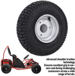 Dailygoods- ATV-banden 15,2 cm - Vacuümbanden - Antislip - Perforatiebestendig - Zilveren Rand - Geavanceerde Tractietechnologie — thumbnail 4