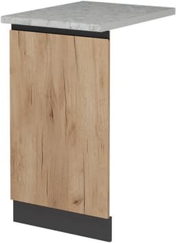 Vaatwasserpaneel - Frontpaneel Vaatwasser - Keuken Integratie - Greeploos Design - 45 cm breed - Goudbruine Eik — thumbnail 1