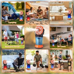 Velmio MistFan Pro - Vernevelaar - Mistventilator - Draagbare Ventilator - Water reservoir 2 L - Camping Ventilator - Multifunctioneel met Ledverlichting - Zwart — thumbnail 3