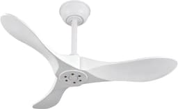 COVREO Plafondventilator 91 cm wit, 3 bladen hout, zonder verlichting — thumbnail 1