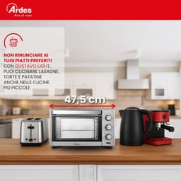 Elektrische Oven - Compacte Keukenoven - Thuis Bakken - 6 Kookfuncties - 25 Liter - Zilver — thumbnail 2