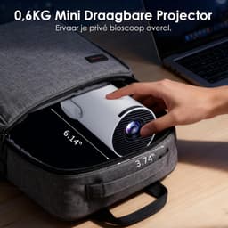 Mini Beamer - Draagbare Projector - Ondersteuning voor 1080P Full HD - WiFi 6 & Bluetooth 5.4 - Voor Slaapkamer en Buiten — thumbnail 5