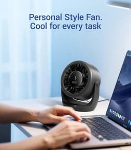 Solvix tafel ventilator geluidloos - Portable Deskventilator - Compact Ontwerp - Krachtige Wind tot 6 m/s - 360° Verstelbare Tilt - Voor Thuis en Kantoor — thumbnail 4