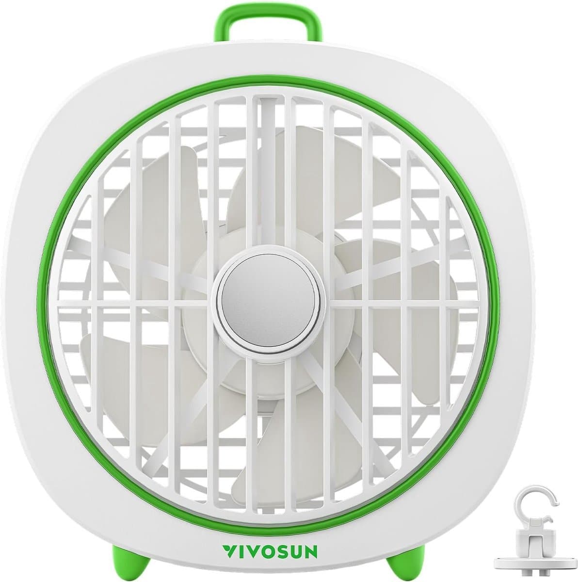 Solvix tafel ventilator geluidloos - Grow Tent Ventilator - Wit - 3 Instellingen - Verstelbare Hoek - Voor Hydroponics — afbeelding 1