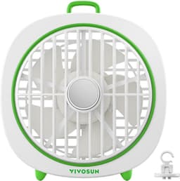 Solvix tafel ventilator geluidloos - Grow Tent Ventilator - Wit - 3 Instellingen - Verstelbare Hoek - Voor Hydroponics — thumbnail 1