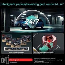 Botslab Dashcam - 4K resolutie + FullHD achtercamera - Night vision met Sony Starvis 2 sensor - App bediening met Wifi - GPS ingebouwd - 2,0 inch LCD - Dubbele dashcam met -Spraakbediening-24/7 parkeerbewaking- inclusief 64gb Micro SD kaart — thumbnail 4