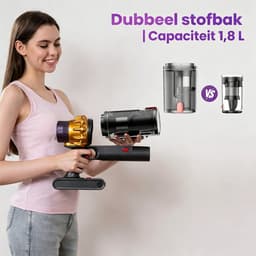 Konsoefuly Stofzuiger Draadloos— 650W Borstelloze Motor Met 125000 Omwentelingen per Minuut — 70 Minuten — 3 snelheden — Extra HEPAfilter — thumbnail 2