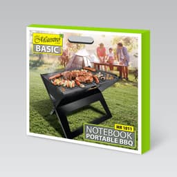 Draagbare opvouwbare grill met rooster - Zwart — thumbnail 4