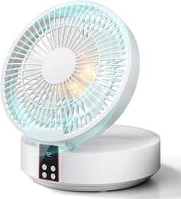 Tafelventilator met afstandsbediening, kleine bureauventilator, USB-oplaadbare ventilator, 3 snelheden, stil, krachtig, draagbaar, ideaal voor slaapkamer en thuis — thumbnail 1