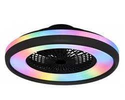 Freelight - Plafondventilator Ventola Tuya Ø 60 cm RGB zwart