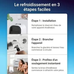Kleine draagbare airconditioner,Persoonlijke luchtkoeler – Ultrastil, energiezuinig, ingebouwde luchtreiniger – Geschikt voor slaapkamers, kantoren en kamperen – Geen installatie nodig — thumbnail 2