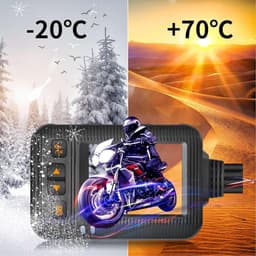 Motorfiets Dashcam - Rijrecorder DVR - Veilige Rit - Dubbele HD-lens - 2 Inch Scherm - Zwart — thumbnail 3
