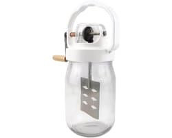 Handmixer met Garde - Menggereedschap Keuken - Verse Boter Maken - Hittebestendige Glazen Pot - 1500 ml - Meerkleurig