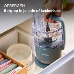 Compacte Keukenmachine - Alles in één - Maaltijden Bereiden - Direct op bord snijden - 1.3 Liter Kom - Zilver — thumbnail 4