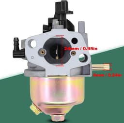 SnelShoppen - Hoogwaardige Carburetor voor Grasmaaier, Vervangingsset voor Motor RS100, 100cc, Duurzaam Materiaal, Inclusief Bougie en Brandstofslang, — thumbnail 2