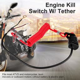 SnelShoppen - Snijcircuitschakelaar Boot, Motor, Grasmaaier met Lanyard Koord - Hoogwaardige Waterdichte Veiligheidsstopknop voor ATV's en Motorrijden — thumbnail 4
