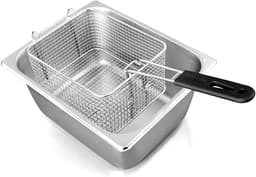 Commerciële Gasfriteuse - Semi-professionele Fritteuse - Snacks Bereiden - Roestvrij Staal - 10L Tankinhoud - Zilver — thumbnail 1