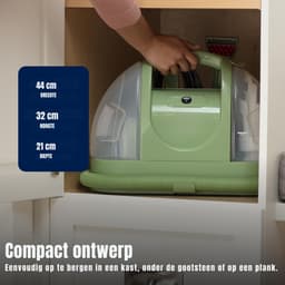 QORA® Tapijtreiniger machine - Tapijtreiniger - Tapijtreiniger apparaat - Groen - ‎46cm x 24cm x 35cm — thumbnail 5