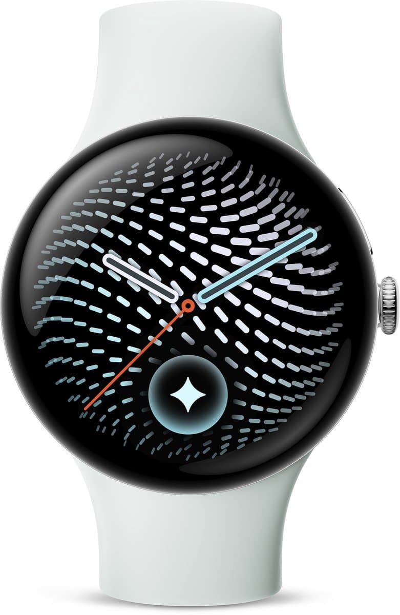 Google Pixel Watch 5 - smartwatch - 45 mm - Wifi - Zilverkleurig/wit - sportbandje — afbeelding 1