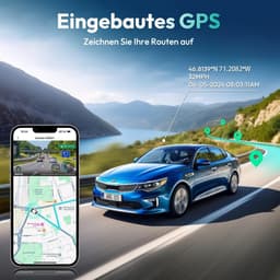 Dashcam voor auto - Zwart - G980H met spraakbesturing - 4K+2K dubbele camera met GPS en nachtzicht - Voor veilig rijden — thumbnail 5