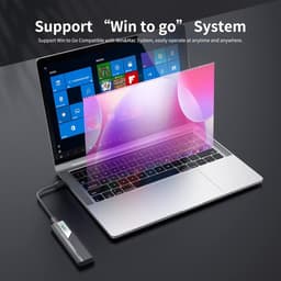 Draagbare SSD - Externe Opslag - Bestanden Opslaan - Tot 1050MB/s Snelheid - 2TB Capaciteit - Zwart — thumbnail 3